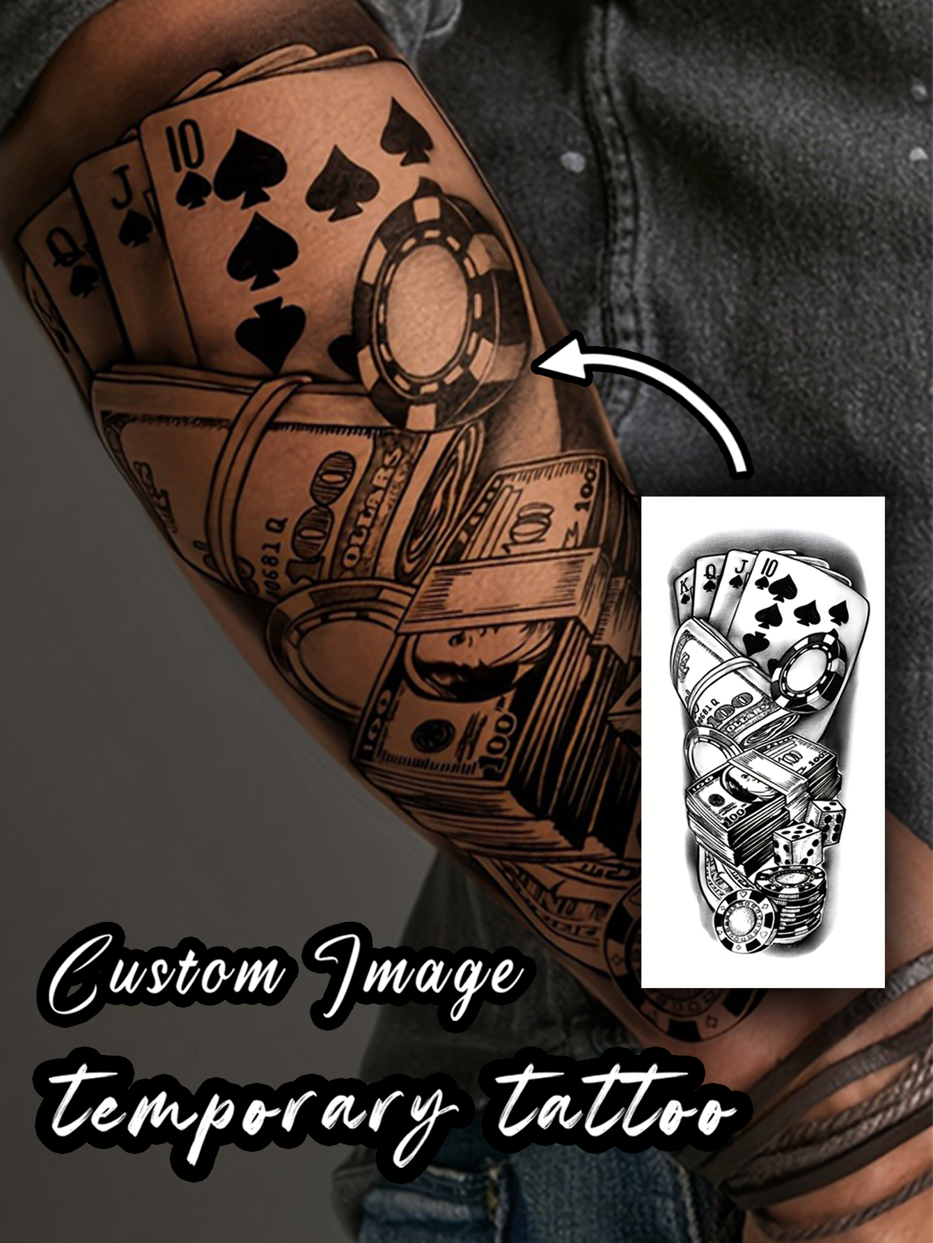 Black Gang Street Style Tattoo Sticker